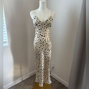 Ramona Silk Animal Print Slip Maxi Dress